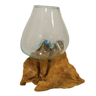 Déco racine de teck et verre RACINE TECK à poser