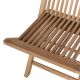 Chaise teck pliante JATI 45cm peigne