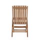 Chaise jardin pliante teck JATI 48cm modèle miami