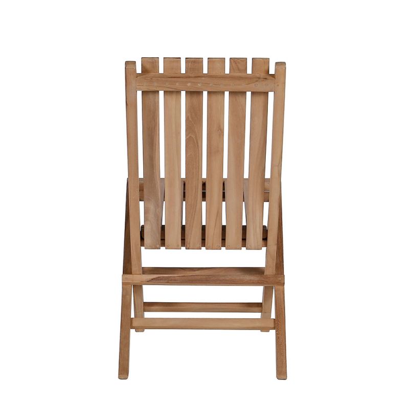 Chaise jardin pliante teck JATI 48cm modèle miami