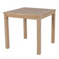 Table de jardin carrée bois de teck massif 80x80cm JATI