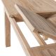 Table extensible teck massif jardin 150/200cm JATI