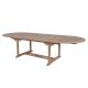 Table teck jardin ovale 220/260/300cm extensible JATI