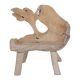 Fauteuil naturel teck RACINE TECK 75cm 4 pieds