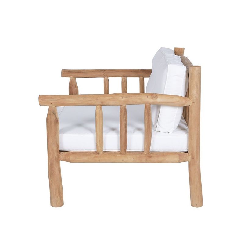 Canapé jardin bois flotté teck 2 places BRANCHE 145cm