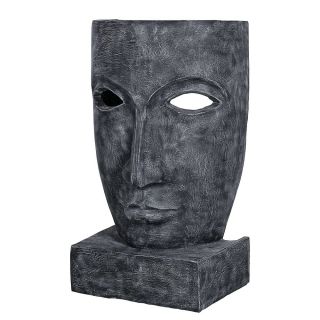 Statue masque noir TRIBAL h120cm