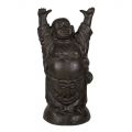 Statue bouddha rieur debout h100cm BUDDHA GRC marron