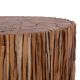 Table basse teck RUSTIC Ø80cm ronde