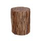 Tabouret teck recyclé RUSTIC Ø 35cm env