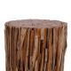 table appoint teck recyclé RUSTIC Ø 35cm env