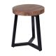 Tabouret industriel bois IRON Ø35cm