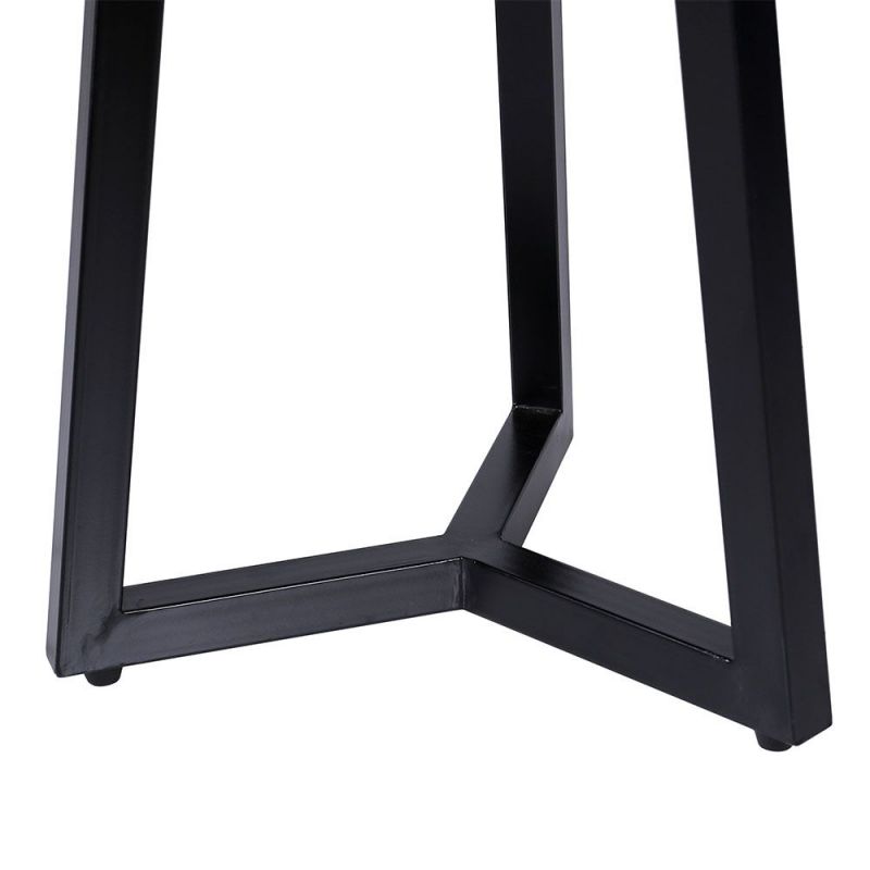 Tabouret pied métal noir IRON Ø35cm