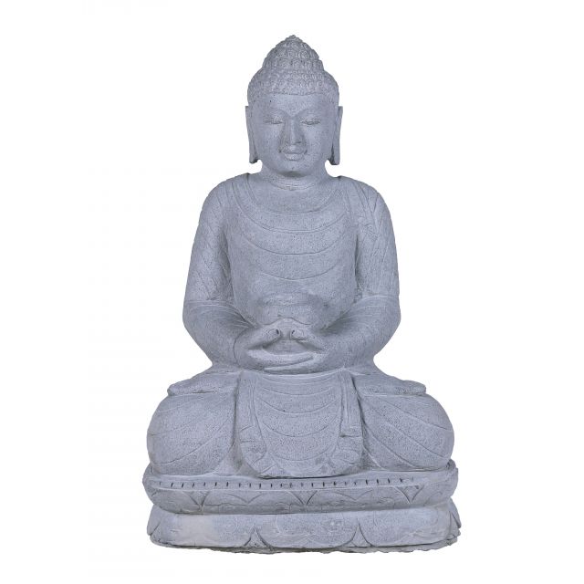 Grande Statue Bouddha Chinois Rieur Bras Levés - Figurine Résine Dorée Pour Déco Intérieur