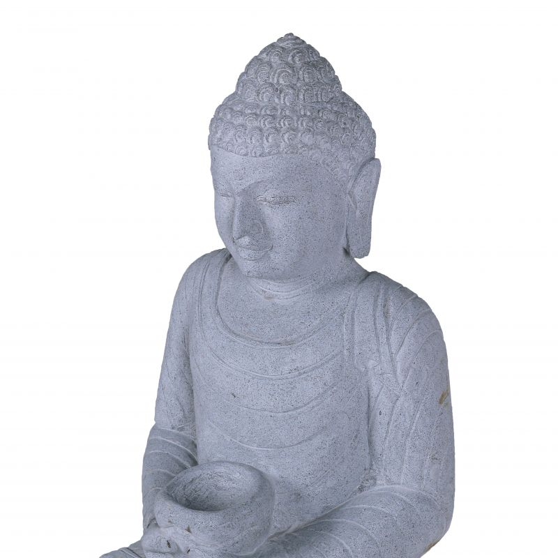 Statue bouddha jardin h90cm BUDDHA pierre sculptée