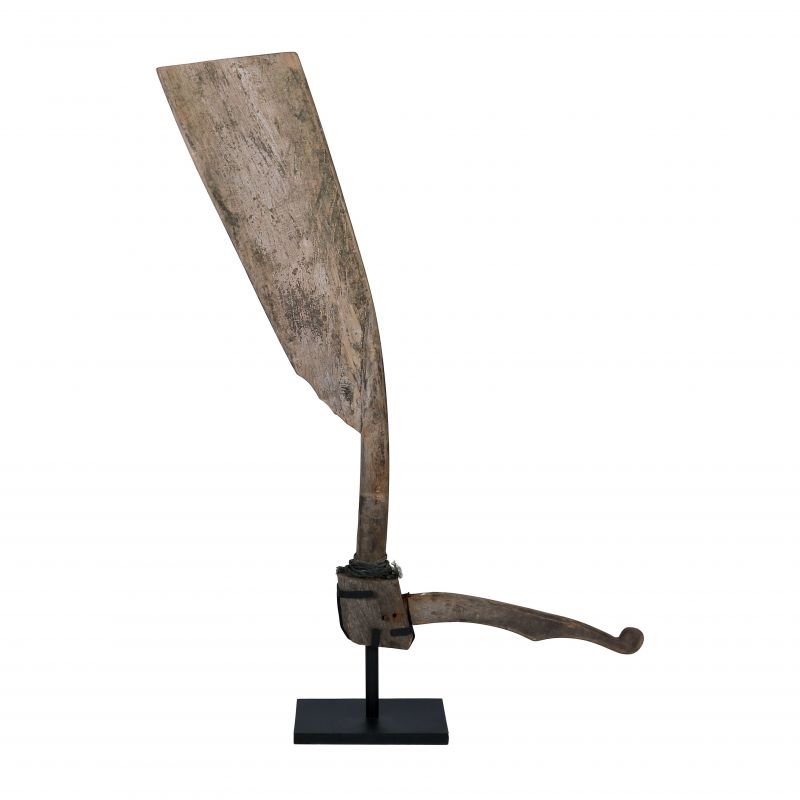 Décoration ancien safran bateau teck TRIBAL h150cm