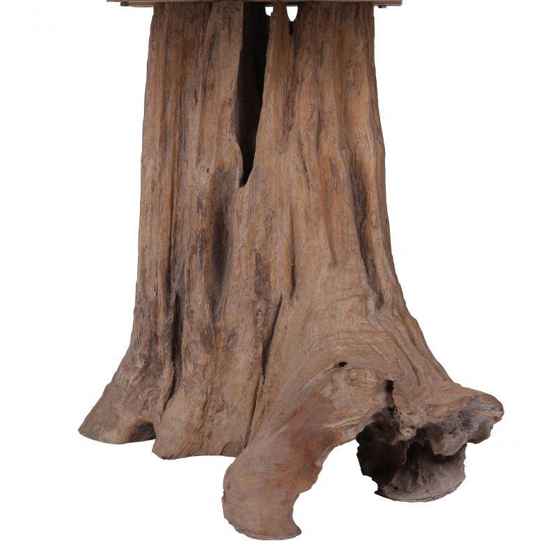 Table extérieur teck naturel WILD 80cm carrée