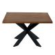 Table carrée industrielle bois et métal INDUS 130cm