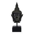 Statue tête bouddha métal h60cm BUDDHA noir