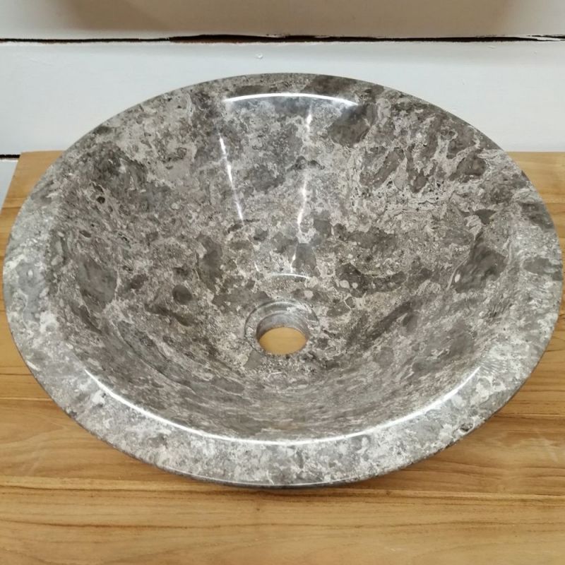 Vasque à poser gris cone DASAR extérieur martelé