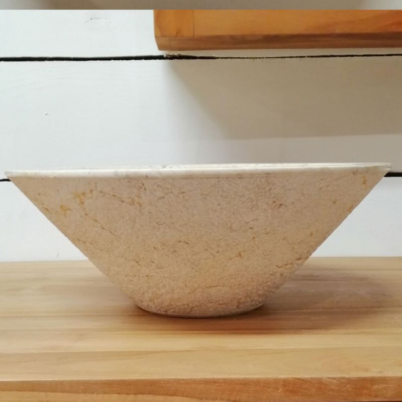Vasque à poser marbre conique DASAR extérieur martelé