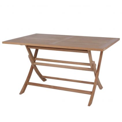 Table teck extérieur pliante 140cm JATI rectangle