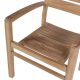 Fauteuil exterieur teck design JATI 62cm empilable