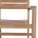 Fauteuil teck massif JATI 62cm empilable