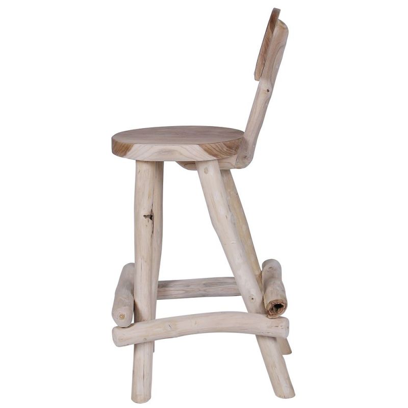 Chaise jardin bar en racine de teck RACINE  d40cm