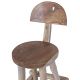 Chaise de bar jardin racine de teck RACINE  d40cm