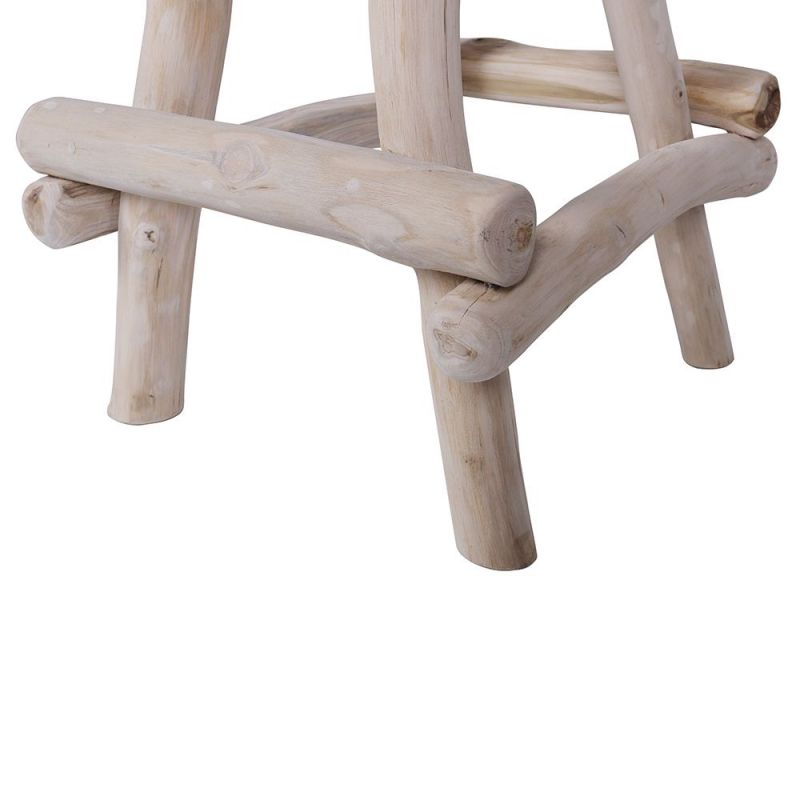 Chaise haute jardin en racine de teck RACINE  d40cm