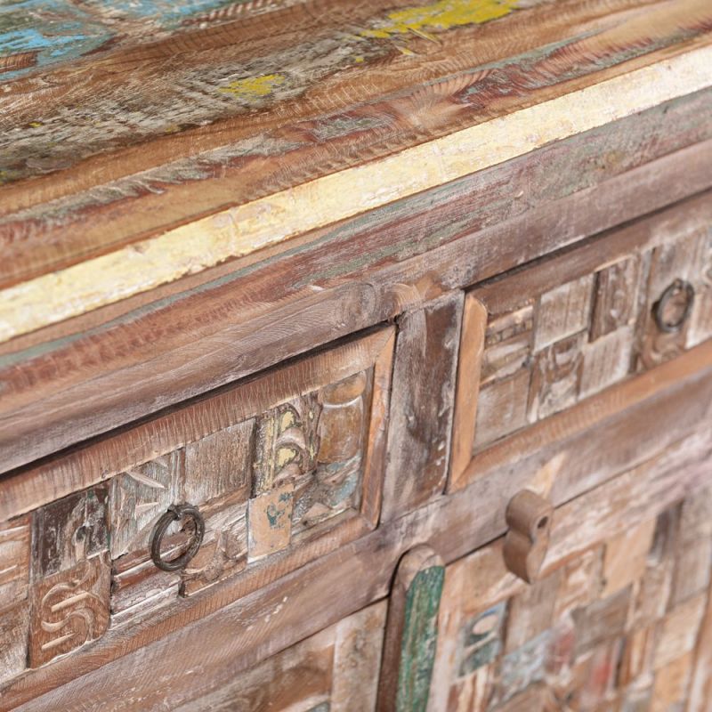 Grand buffet indien mosaïque bois MOZAIK 249cm