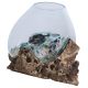 Déco bois et verre soufflé à poser d40cm