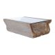 Table basse tronc teck creux et verre RUSTIC 80cm n12