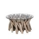 Table basse branche de teck BRANCHE Ø80cm