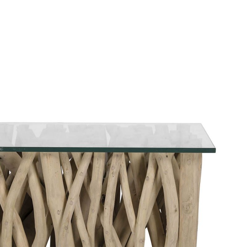 Table basse carrée bois flotté BRANCHE 60cm