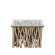 table basse carrée branche de teck BRANCHE 60cm