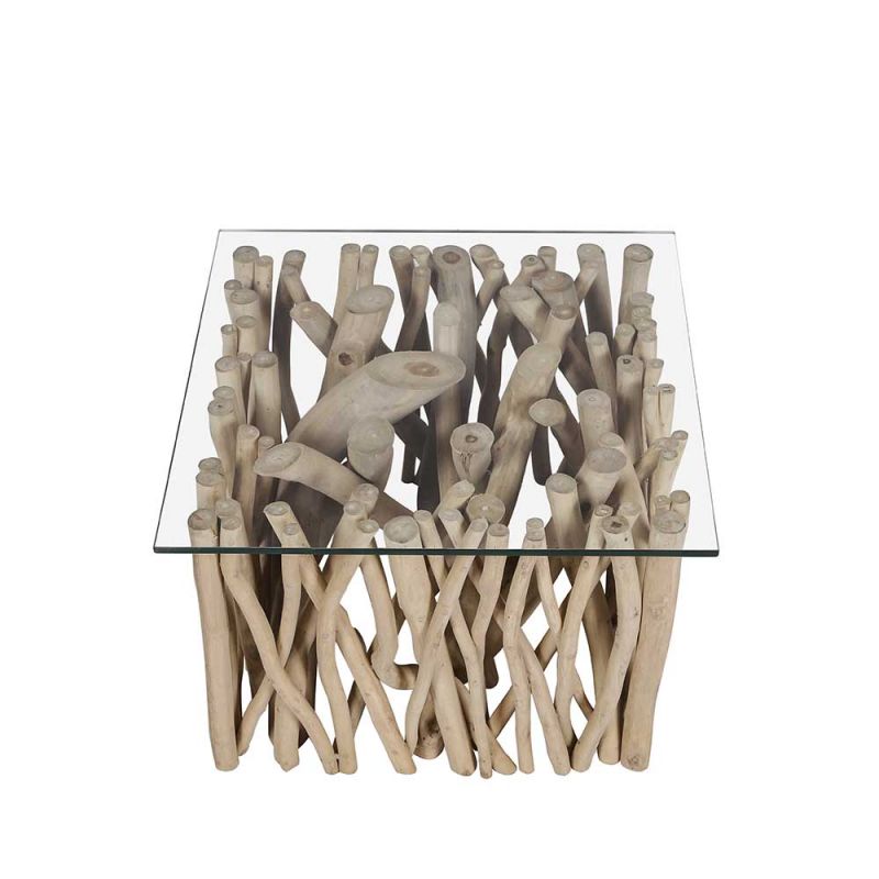 Table basse bois flotté BRANCHE 60cm