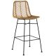 Chaise de bar rotin et métal RATTAN coco