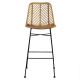 Chaise haute rotin et métal RATTAN design