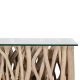Table basse branche teck et verre