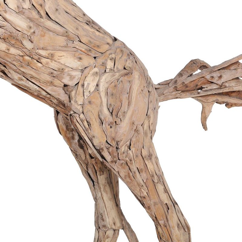 Cheval bois déco TRIBAL h300cm cabré