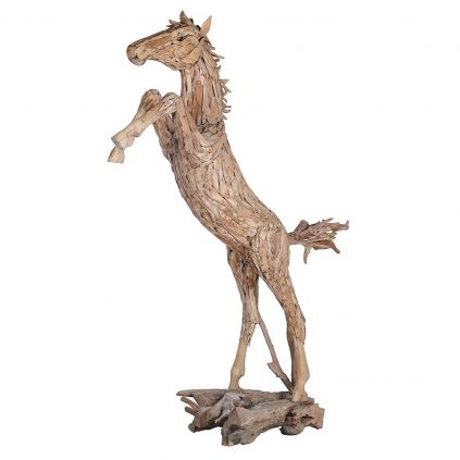 Cheval en teck TRIBAL h300cm cabré