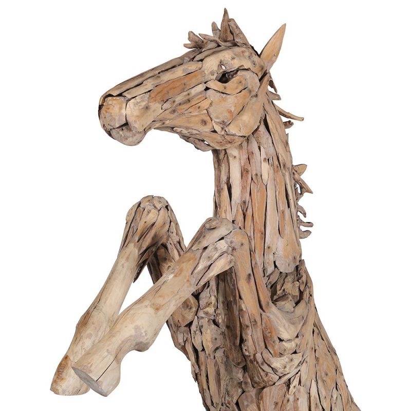 Cheval jardin teck TRIBAL h300cm cabré