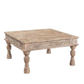Table basse indienne bois INDIA 91cm