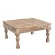 Table basse carrée bois INDIA 91cm