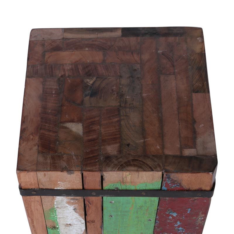 Bout de canapé recyclé BOATWOOD 30cm