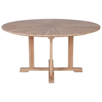Table teck jardin Ø150cm JATI ronde
