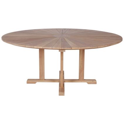 Table teck extérieur Ø180cm JATI ronde