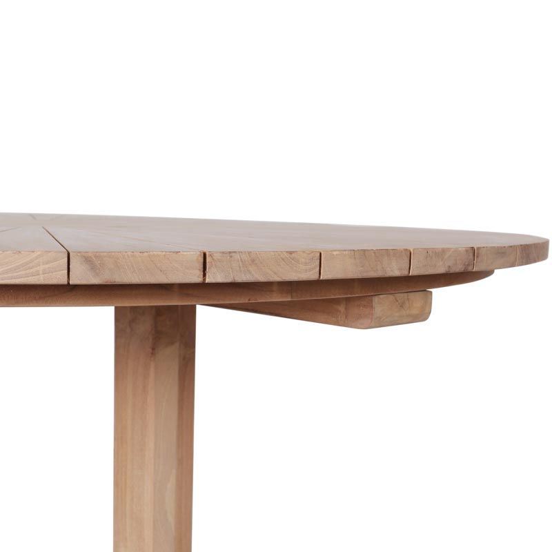 Table teck extérieur Ø120cm JATI