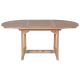 Table teck jardin ronde 120/180cm extensible JATI